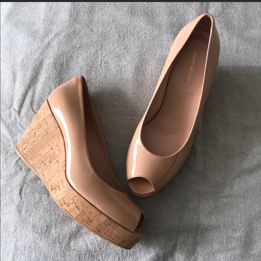 Stuart Weitzman Tan Wedge